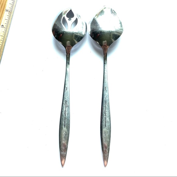 Ekco Eterna Santiago stainless flatware serving spoons - Picture 5 of 7